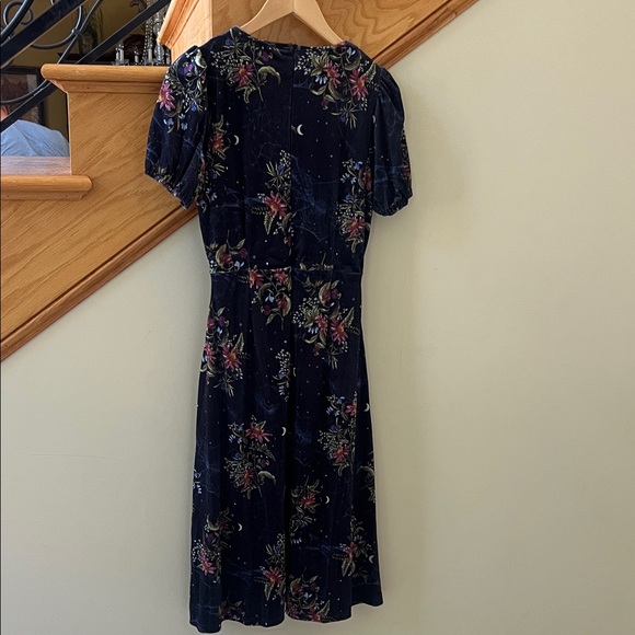 Disturbia Cleome Black Floral Spiderweb Midi Dress Size 6 - Picture 13 of 14